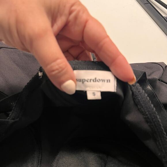 Superdown Black Corset Bodycon Adjustable Straps Mini Dress Size Small - Picture 5 of 10